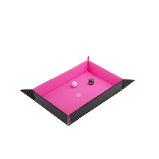 Magnetic Dice Tray Rectangular Black/Pink - De Dondersteen