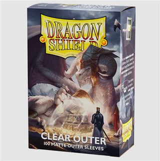 Dragon Shield Standard Size Outer Sleeves - Matte Clear (100 Sleeves) - De Dondersteen
