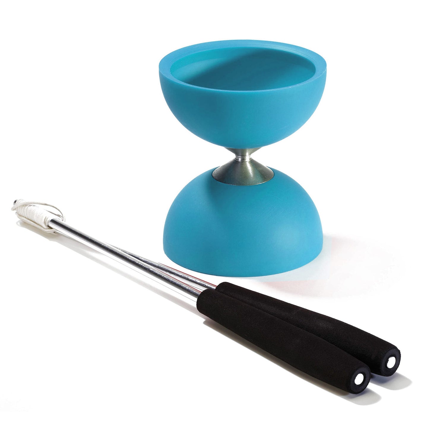 Acrobat - Set Rubber Diabolo Light Blue + Aluminium Handsticks - De Dondersteen