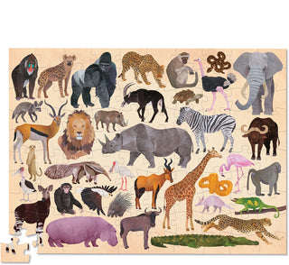 100 pc Puzzle - 36 Wild Animals - De Dondersteen