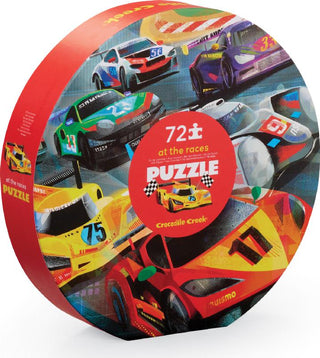 72- pc Round Box Puzzle - At the Races - De Dondersteen
