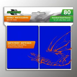 Blackfire Sleeves Standard Double-Matte Blue (80 Sleeves) - De Dondersteen