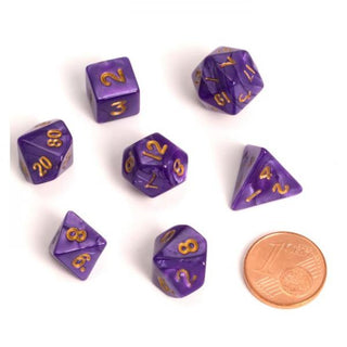 Fairy Dice Set Marbled Purple - De Dondersteen