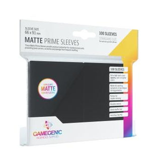 Gamegenic - Matte Prime Sleeves Black (100 Sleeves) - De Dondersteen