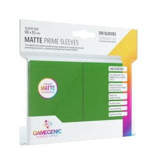 Gamegenic - Matte Prime Sleeves Green (100 Sleeves) - De Dondersteen