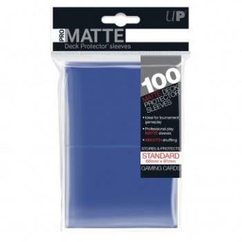 UP - Standard Deck Protector - PRO-Matte Blue (100 Sleeves) - De Dondersteen
