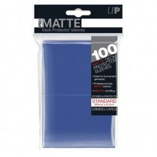 UP - Standard Deck Protector - PRO-Matte Blue (100 Sleeves) - De Dondersteen