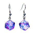 Switch Chessex Hook Earrings Nebula Nocturnal Mini-Poly d20 Pair - De Dondersteen 2 image