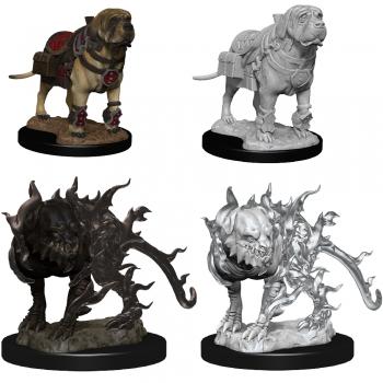 D&D Nolzur's Marvelous Miniatures - Mastif & Shadow Mastif - De Dondersteen