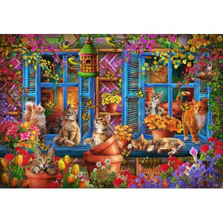 Window Shelf Cats Puzzel