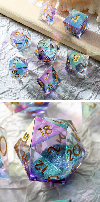 Liquid Core Dice Set Chromatic Astrology (7) - De Dondersteen