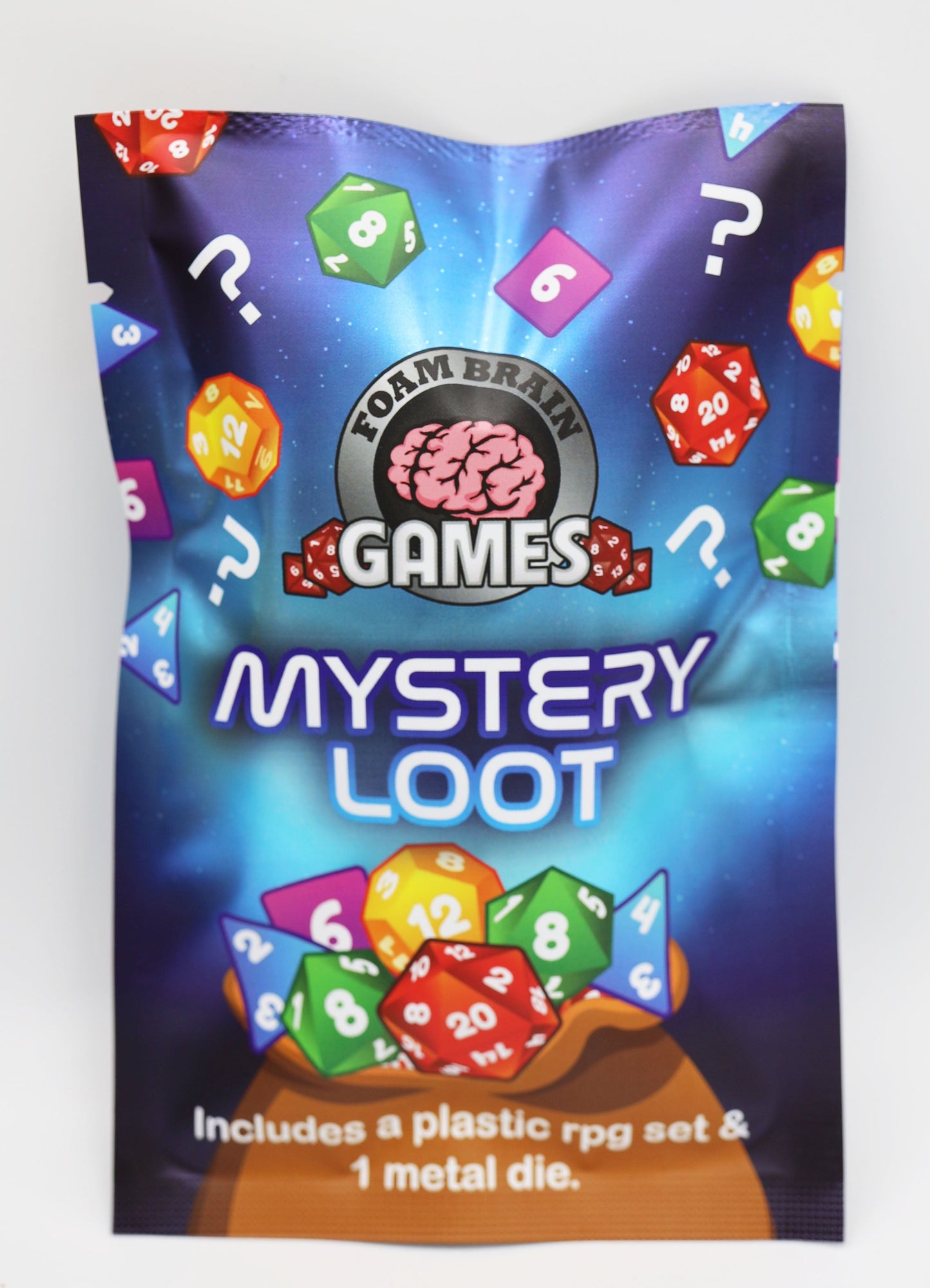 Mystery Loot Plastic RPG Dice Set & Bonus Metal Die - De Dondersteen