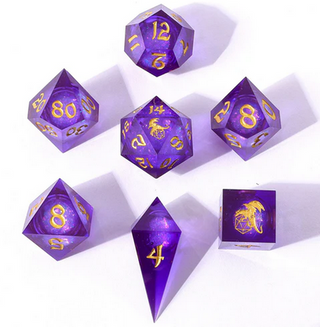 Sharp Edge Liquid Core RPG Dice Set Distilled Storm - De Dondersteen