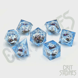CritStones - Resin RPG Dice Set - Glimmercore (Liquid Core) - De Dondersteen