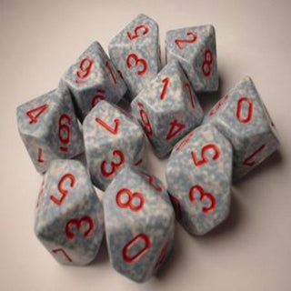 Air Speckled D10 Dobbelsteen Set (10 stuks) - De Dondersteen