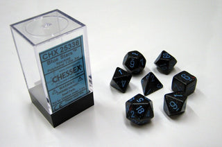 Blue Stars Speckled Polydice Dobbelsteen Set (7 stuks) - De Dondersteen