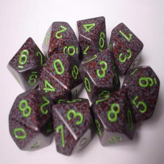 Earth Speckled D10 Dobbelsteen Set (10 stuks) - De Dondersteen