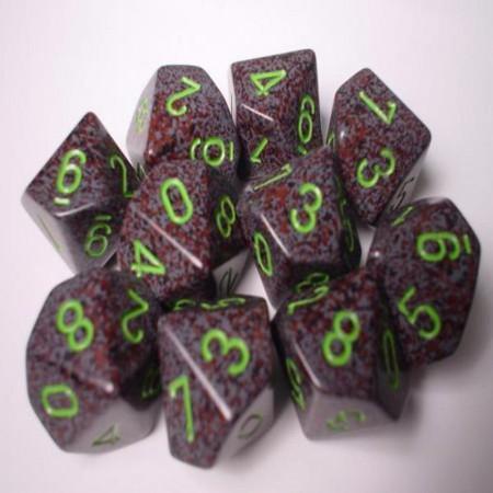 Earth Speckled D10 Dobbelsteen Set (10 stuks)
