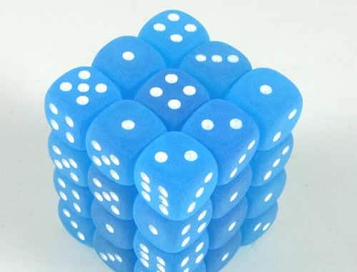 Frosted - Caribbean Blue/ White - Brick 36x12mm