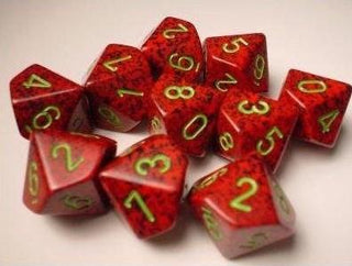 Strawberry Speckled D10 Dobbelsteen Set (10 stuks) - De Dondersteen