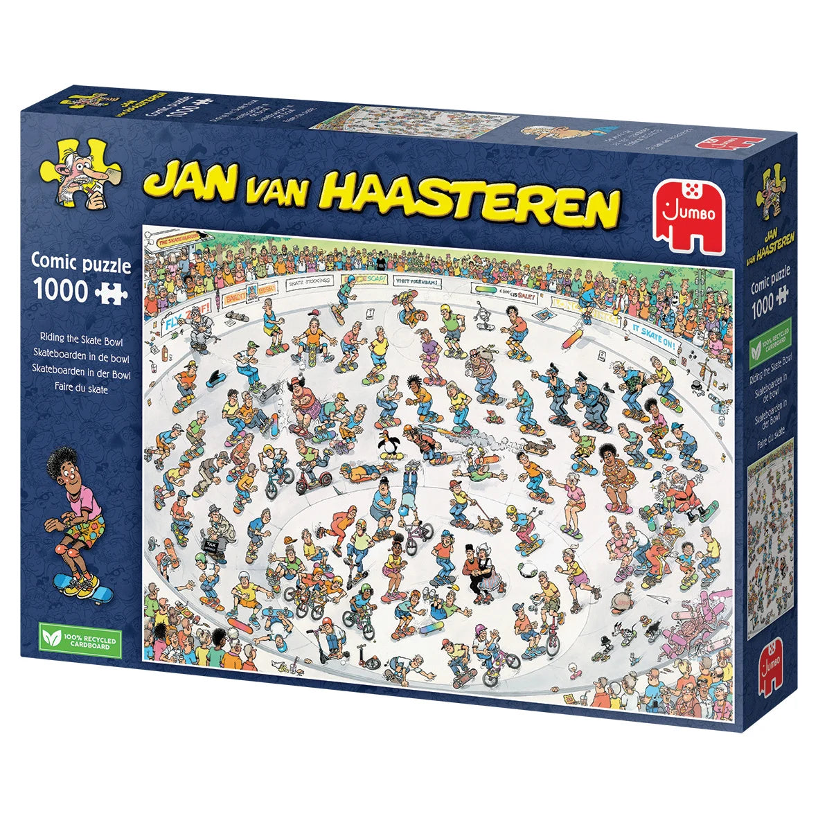 Skateboarden in de Bowl - Jan van Haasteren (1000)