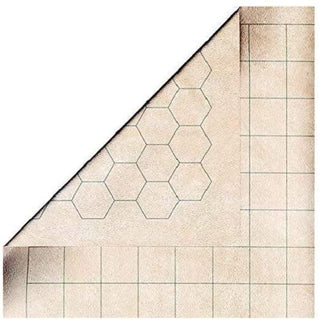 Reversible Battlemat 1,5 inch Squares en 1,5 inch Hexes - De Dondersteen