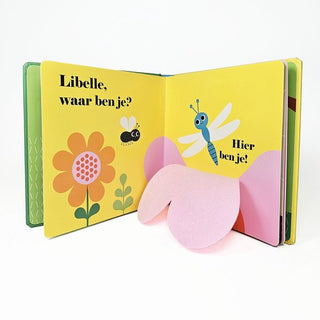 Bij, waar ben je? – Vilten flapjesboek van Ingela P Arrhenius (18m+) - De Dondersteen