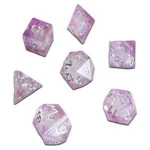 Liquid core dice Pink Molten Floss
