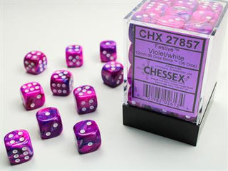 Dice Set Fest 12mm Violet-White D6 (36)