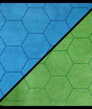 Megamat: 1in Reversible Blue-Green Hexes