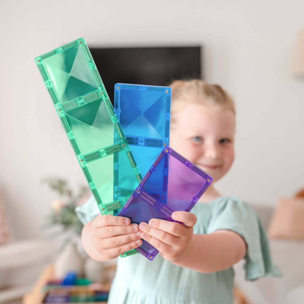 Connetix Rainbow Rectangle Pack – 18-delige magnetische uitbreiding