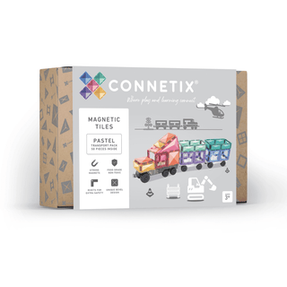 Connetix 50-delige Pastel Transport Pack – Voertuigen bouwen in stijl - De Dondersteen