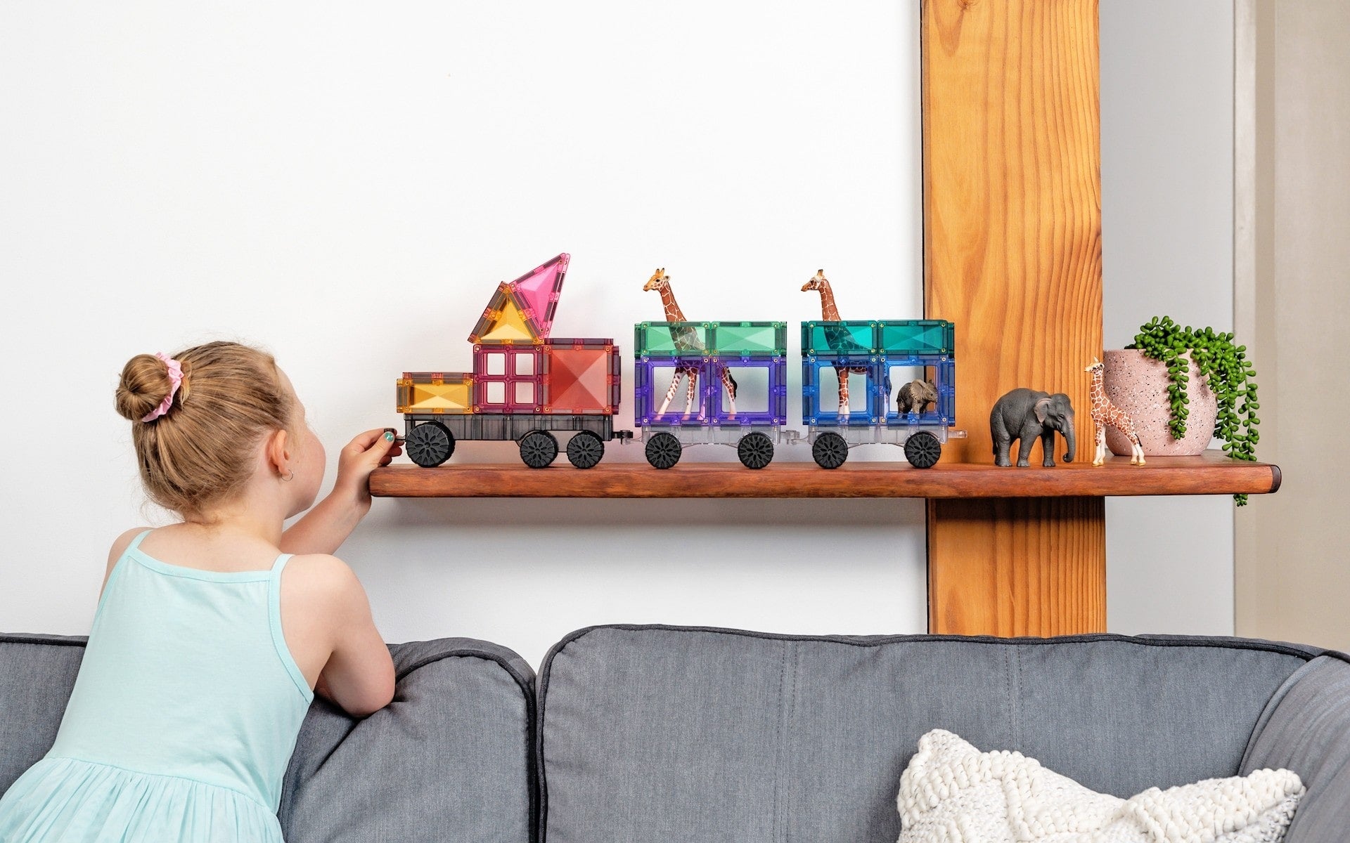 Connetix 50-delige Pastel Transport Pack – Voertuigen bouwen in stijl