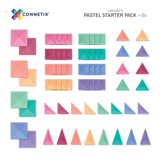 Connetix 64-delige Pastel Starter Pack – De perfecte start met zachte kleuren - De Dondersteen