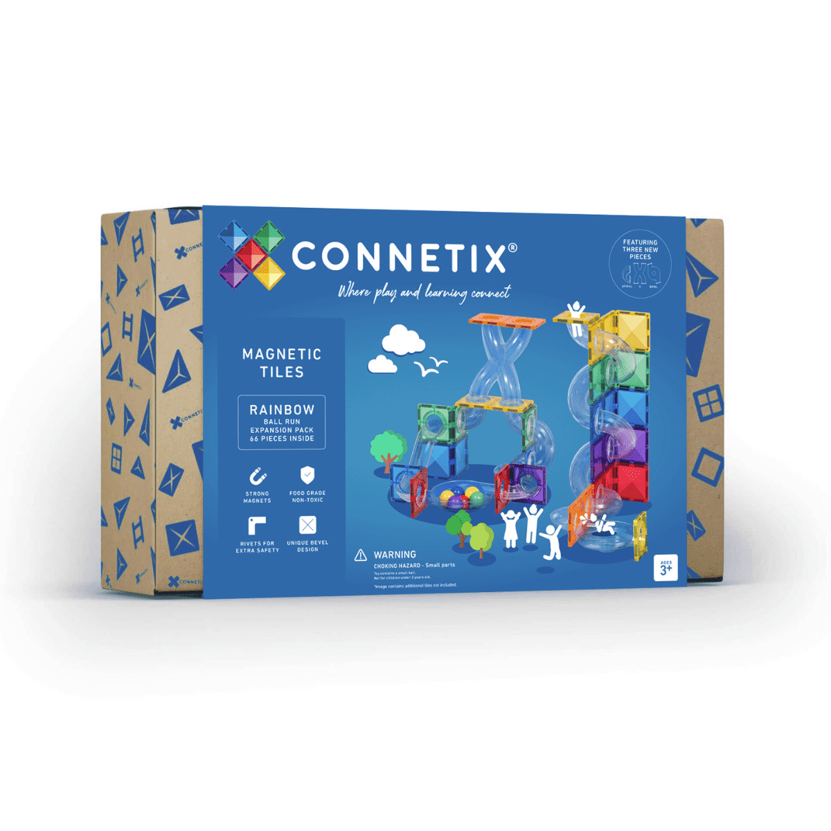Connetix Rainbow Ball Run Uitbreiding – 66-delig - De Dondersteen