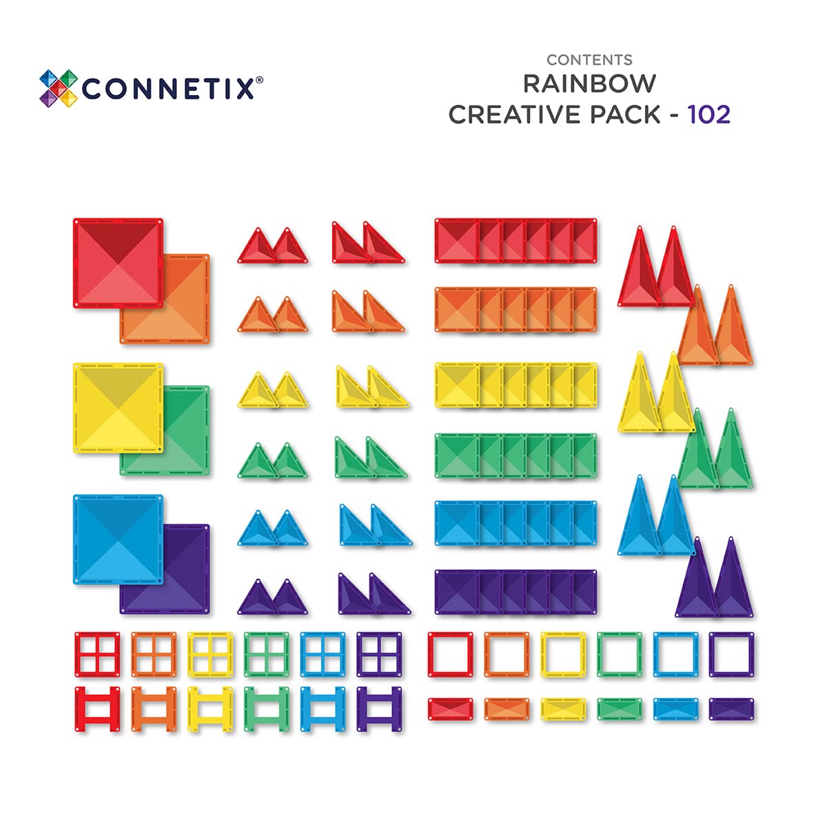 Connetix Rainbow Creative Pack – 102-delig