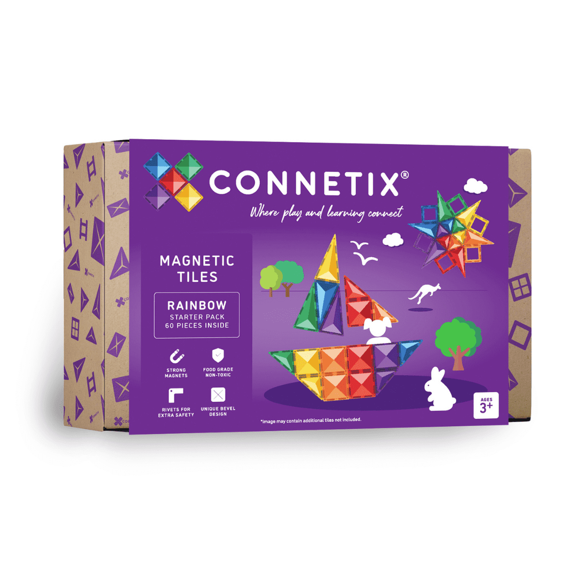 Connetix Starter Pack – 60-delig (Rainbow Kleuren)