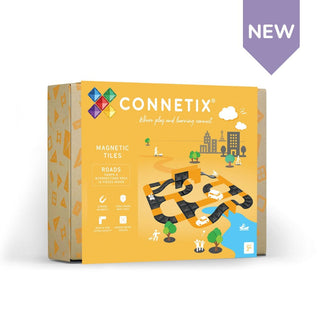 Connetix Wegdelen – 16-delige Uitbreidingsset (Zwart) - De Dondersteen