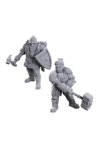 D&D Nolzur's Marvelous Miniatures Unpainted Miniatures 2-Pack 50th Anniversary Dwarves