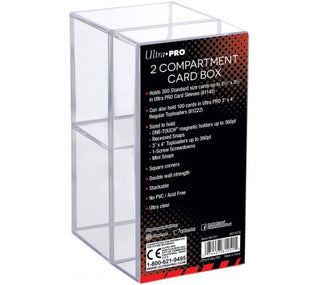 2-Piece Clear Card Box Two Compartment