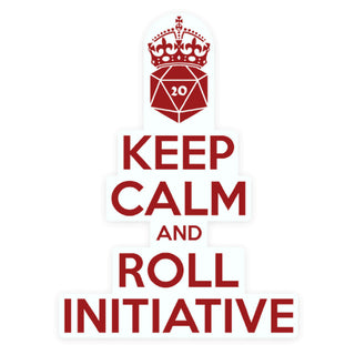 Keep calm & Roll Initiative Sticker MOQ2 - De Dondersteen