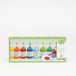 acrylverf - 8 flesjes gouache - De Dondersteen