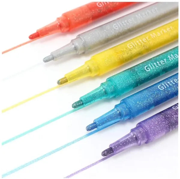 Glittermarkers - 6 stuks - De Dondersteen