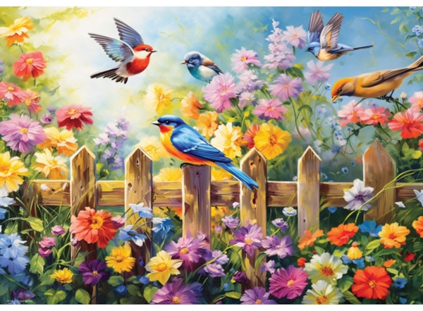 Playful Garden Birds