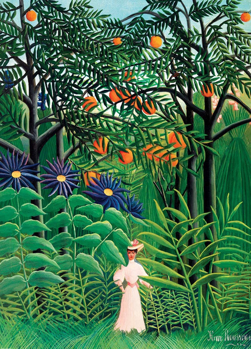 Woman in an Exotic Forest - Henri Rousseau (1000)