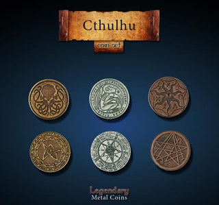 Metal Coins - Cthulhu Set - De Dondersteen