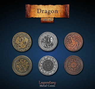 Metal Coins - Dragon Set - De Dondersteen