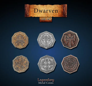 Metal Coins - Dwarven Set - De Dondersteen