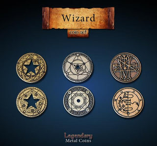 Metal Coins - Wizard Set - De Dondersteen