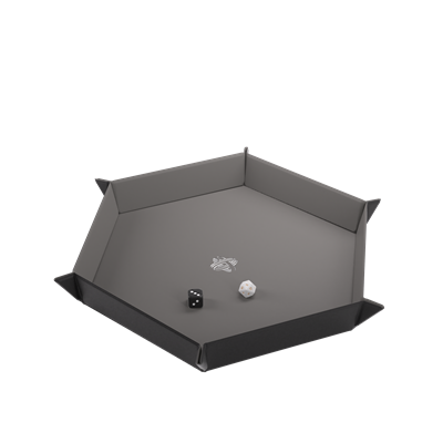 Magnetic Dice Tray Hexagonal Black/Gray